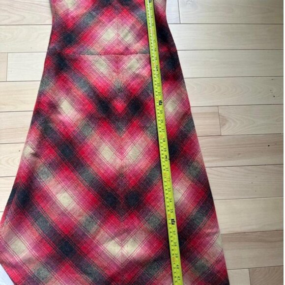 Vintage Sandra Angelozzi plaid dress in a warm tartan pattern - Picture 8 of 8